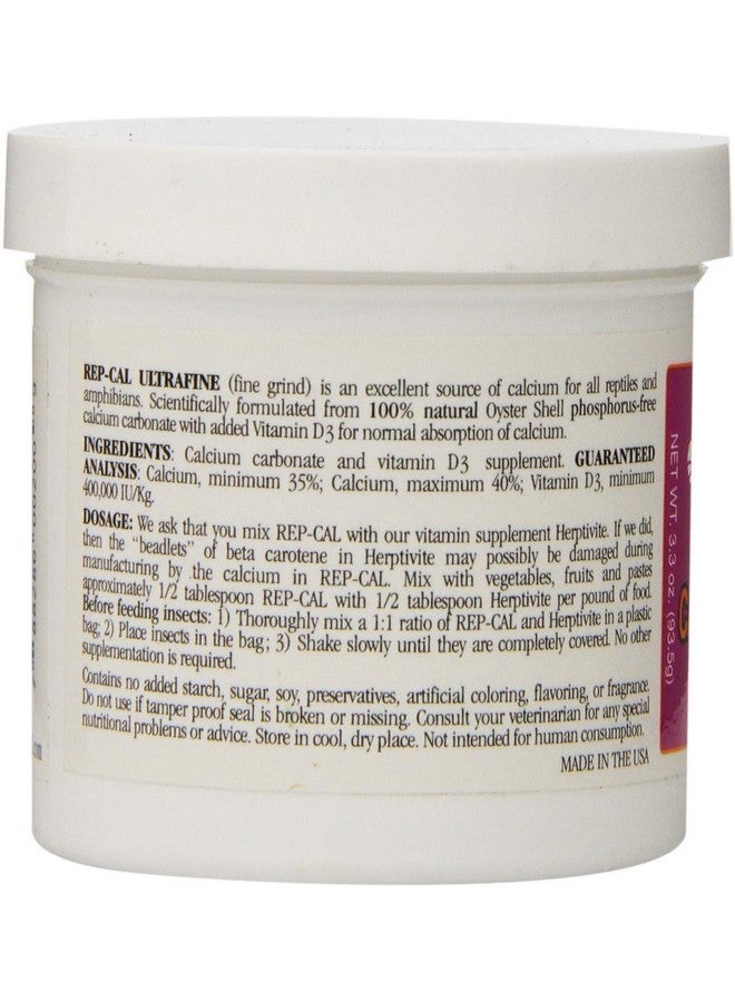 Rep-Cal كالسيوم خالي من الفوسفور مع فيتامين د3 - مسحوق ناعم للغاية 3.3 أونصة - عبوة من 2 - Image 2