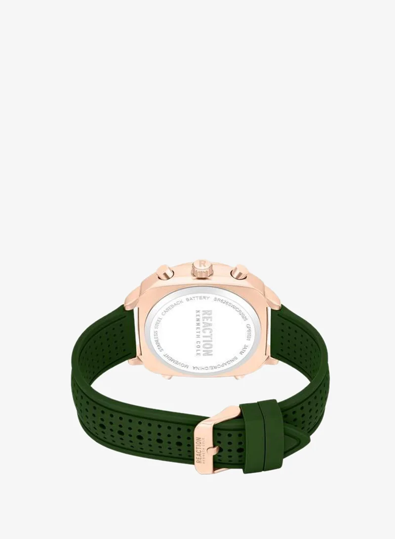Kenneth Cole Reaction green Green Dial Green Silicone Strap Analog-digital Watch for Men, 47mm for Men | Best Price UAE