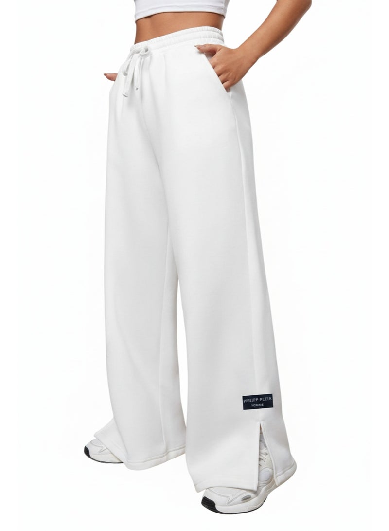 بنطلون وايد ليج نسائي 💫 خامة ميلتون محمل عالية الجودة 💯 تصميم واسع مريح وعصري – ون سايز يناسب حتى 80 كجم - Image 1