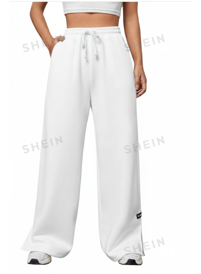 بنطلون وايد ليج نسائي 💫 خامة ميلتون محمل عالية الجودة 💯 تصميم واسع مريح وعصري – ون سايز يناسب حتى 80 كجم - Image 2