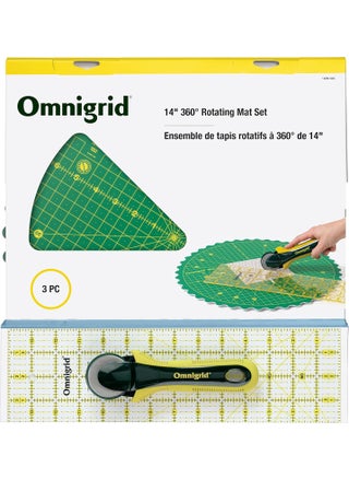 Omnigrid 14 360 Rotating SelfHealing Cutting Mat Ruler and Rotary Cutter Quilting Set Green - pzsku/ZB84503F2CADA4D9C81BFZ/45/1747233460/06af2fcb-3285-4b2c-b60f-495db61a11a4