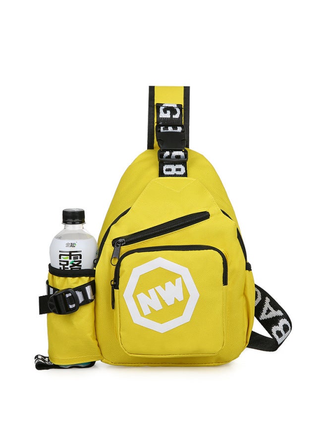 Boys And Girls Fashionable Children's Chest Bag Western Style Baby Shoulder Messenger Bag Children's Travel Light Water Bottle Bag Wholesale-Color:Yellow - Image 1