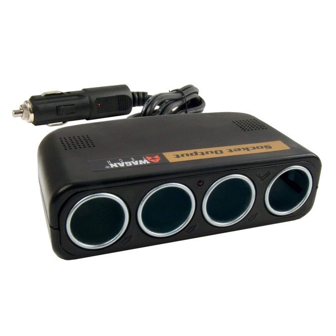 4Way 12V Automotive Socket Splitter And Extender Cigarette Power Splitter