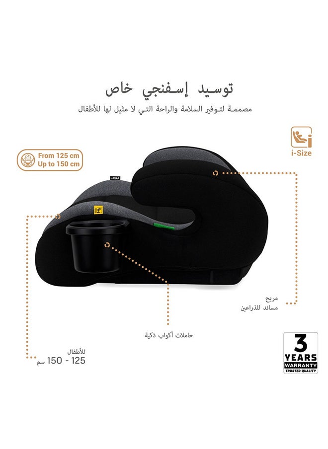 neobreez I-Fira I-Size Backless Booster Car Seat,  Double Padded Foam,  Compact, Lightweight & Portable Kids Car Seat, Arm Rest Seat, 2 Cup Holder,  Ecer129  (6-12Yrs, 125-150Cm, 22-36Kg, 2Yrs Warranty)  - Image 5