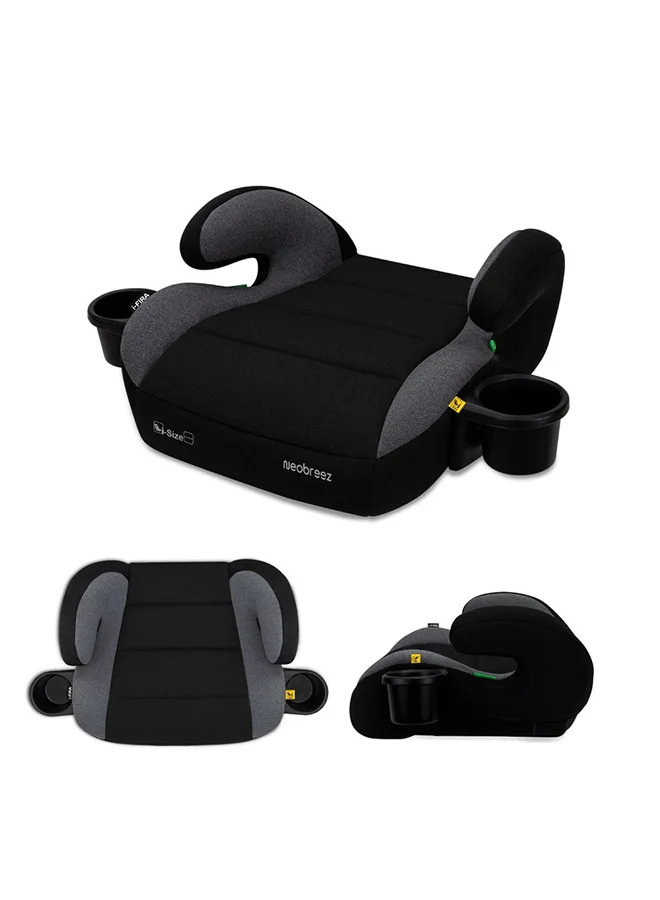 neobreez I-FIRA I-Size Backless Booster Car Seat, Double Padded Foam, Compact, Lightweight&Portable Travel Childrens Kids Boys Girls Car Seat, Arm Rest Seat, 2 Cup Holder, ECER129, 6-12Yrs, 22-36Kg, Group 3