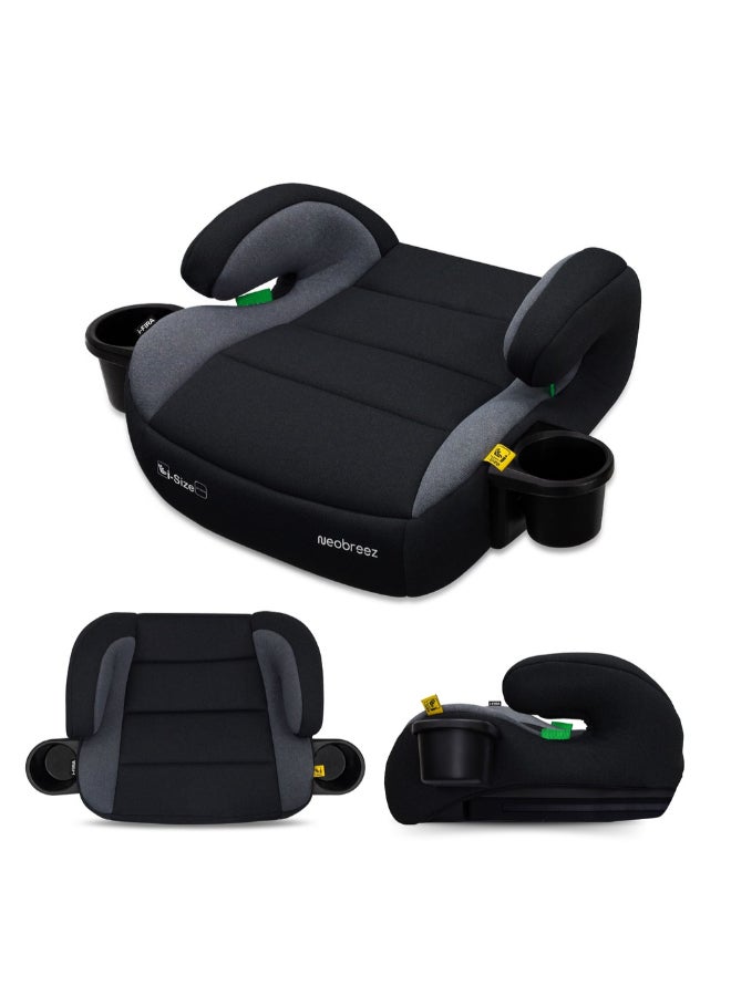نيوبريز مقعد معزز للأطفال بدون ظهر، مبطن مزدوج، مدمج وخفيف الوزن، محمول للسفر، للأولاد والبنات، مسند ذراع، حامل أكواب مزدوج، - سنة، - كجم - Image 1