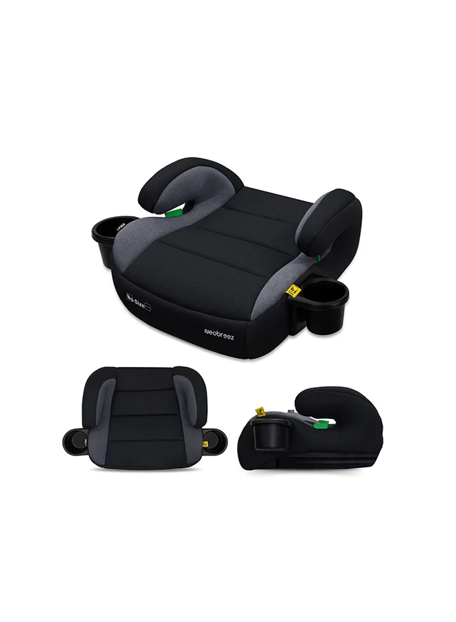 نيوبريز مقعد معزز للأطفال بدون ظهر، مبطن مزدوج، مدمج وخفيف الوزن، محمول للسفر، للأولاد والبنات، مسند ذراع، حامل أكواب مزدوج، - سنة، - كجم