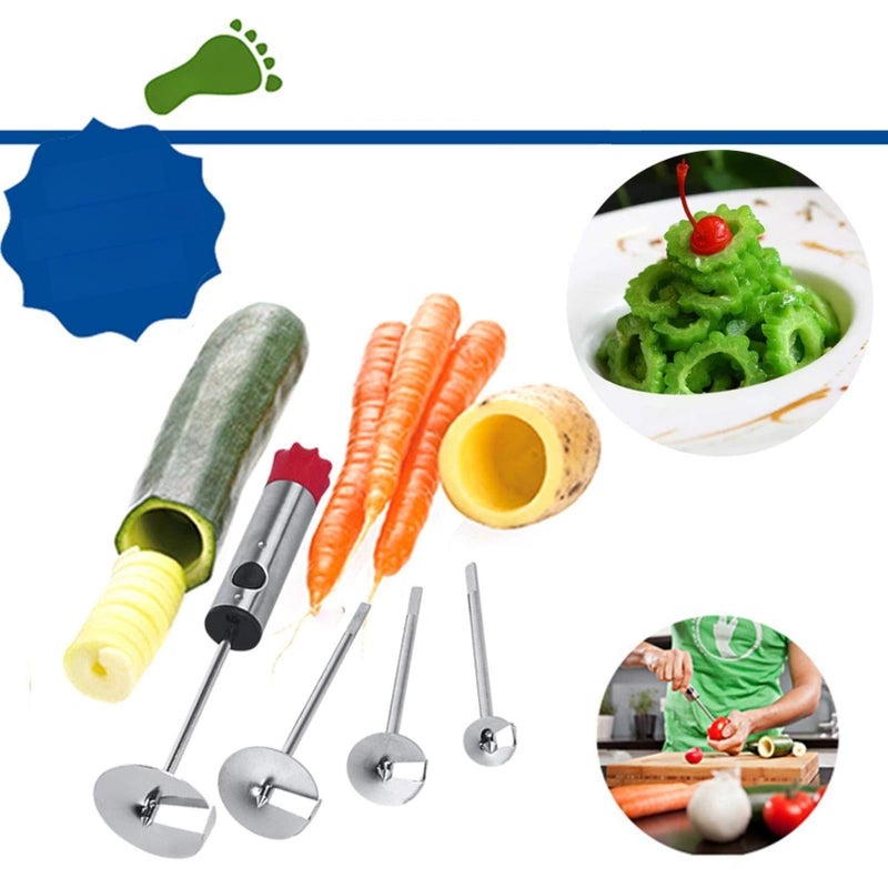 4-Piece Corer Set - Pear Corer, Multi-Purpose Stainless Steel Tool in 4 Sizes for Efficiently Coring Pears and Apples - Image 3