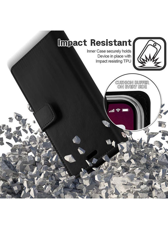 NIBEMINENT Leather Protective Case Cover For iPhone 11 Pro Max Black  - Image 5