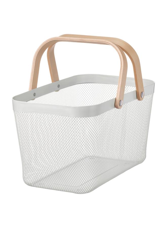 Zaboon Basket, white, 27x42x23 cm - Image 1