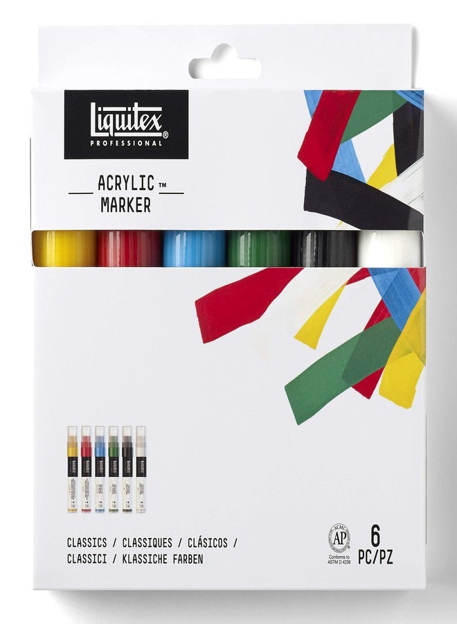 Liquitex Professional Paint Marker Set, 6 Piece, Classics - Image 1