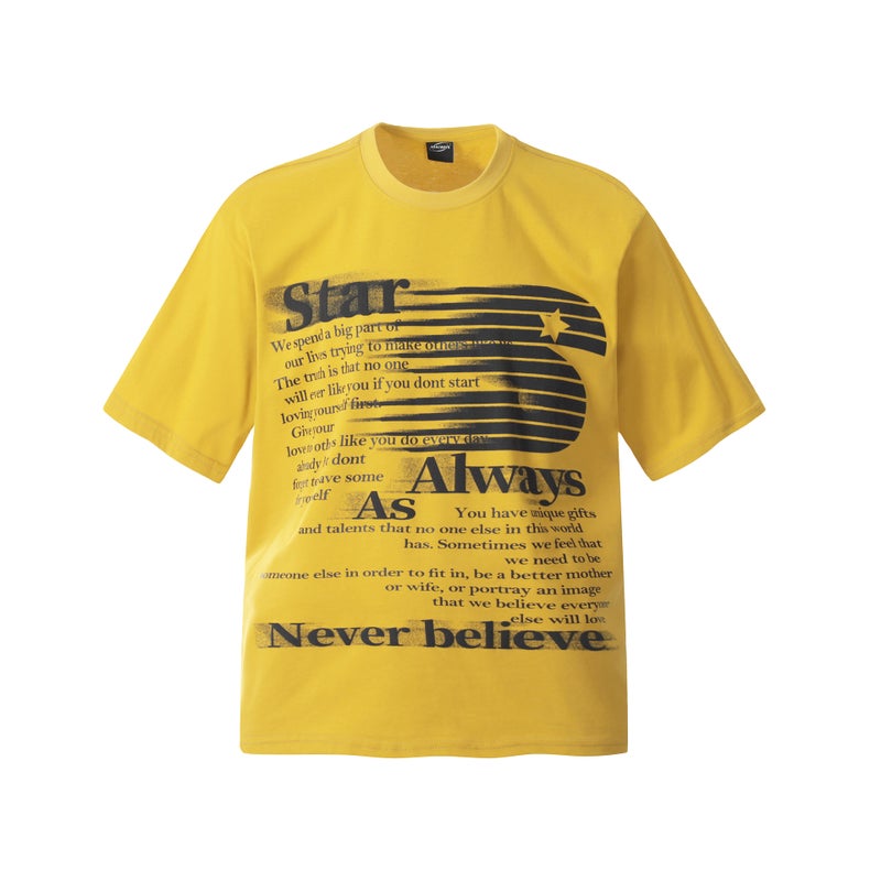 F6607 American Street 2025 Summer Style Foaming Letter Design Sense Men'S Loose High-Grade Round Neck Short-Sleeved T-Shirt - Image 2