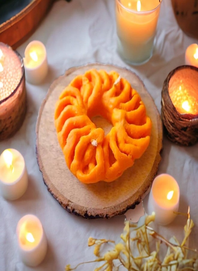 MAKE A WISH® Diwali Decorative Scented Imarti Soy Wax Candles - Set of 4 pcs for Festive Gifting and Home Decoration (IMARTI Candle) - Image 2