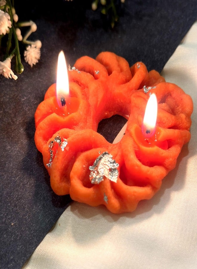 MAKE A WISH® Diwali Decorative Scented Imarti Soy Wax Candles - Set of 4 pcs for Festive Gifting and Home Decoration (IMARTI Candle) - Image 1