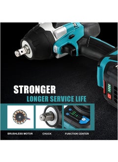 KROST KROST Pro Series 850NM High Torque Cordless Impact Wrench 12Brushless Motor 4 Mode SelectionAuto Stop Function LED Light Impact Wrench Single Battery  - Image 3