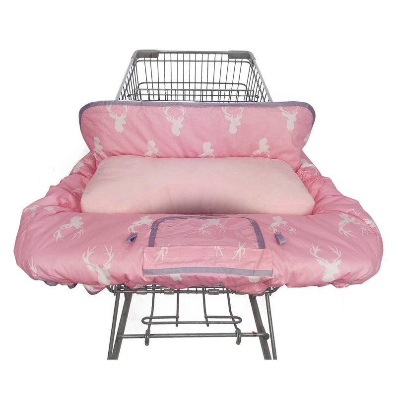ICOPUCA Shopping Cart Covers for Baby Girl Cart Cover for Babies, Infant High Chair Cover, Machine Washable, Non-Slide degisn (Pink Deer) - Image 5