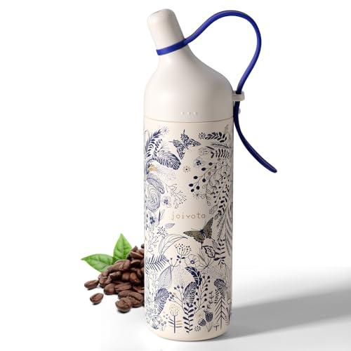 joiyota 26oz Ceramic lined Stainless Steel Water Bottle with Lid Straw 3D Floral Print Design Insulated LeakProof Tumbler BPAFree Double Walled Sports Yoga Gym Cup for Travel Workout Daily Use - Image 1