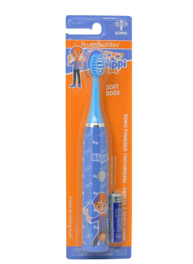 Brush Buddies - Brush Buddies Blippi Battery Powered Sonic Toothbrush for Kids, Children, Boys, Girls. (Blippi Electric Toothbrush) - Image 1