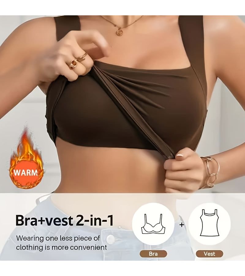 Women's Camel Tummy Control Shapewear Vest for Postpartum Shaping - Image 5