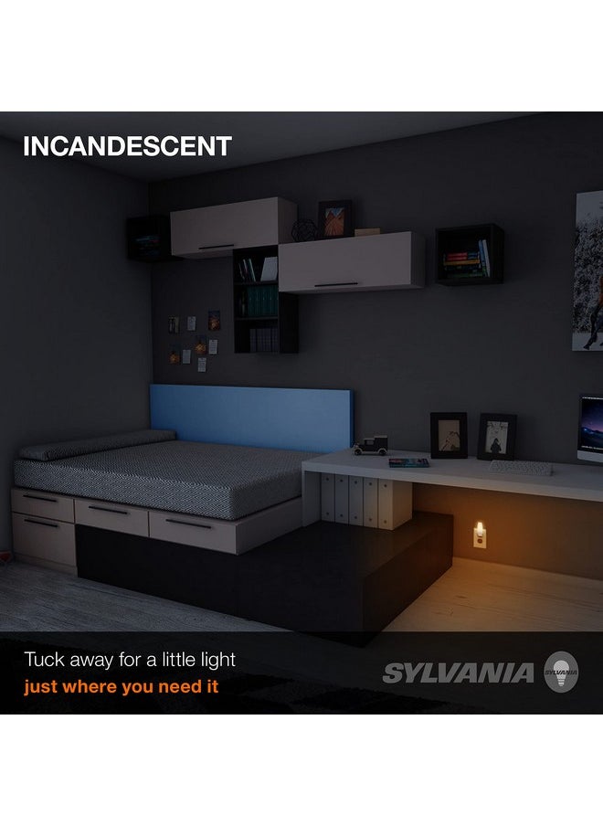 LEDVANCE SYLVANIA Incandescent Light Bulb, C7, 4W, Candelabra Base, 15 Lumens, 2850K, Non-Dimmable, Clear, Soft White - 4 Pack (13549)  - Image 4