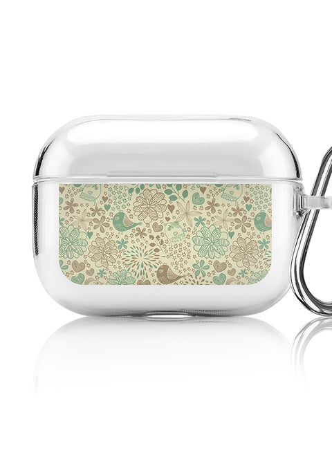 Classic Clear printed Case for Apple AirPods Pro 2nd Generation Thin Transparent Cover [Designed for Apple AirPods Pro 2nd Generation] - Cozy Garden