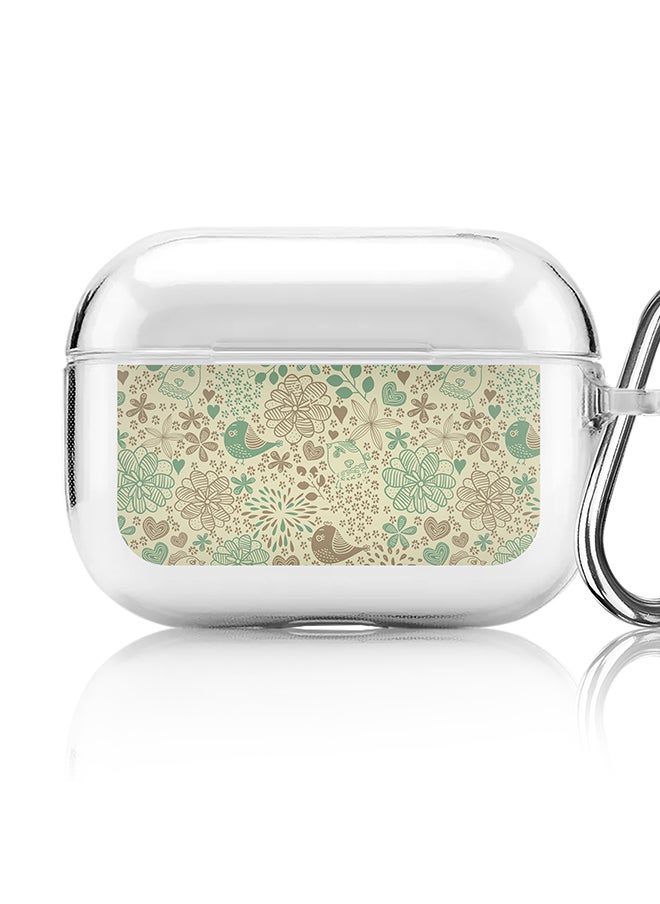 Stylizedd - Classic Clear printed Case for Apple AirPods Pro 2nd Generation Thin Transparent Cover [Designed for Apple AirPods Pro 2nd Generation] - Cozy Garden - Image 1