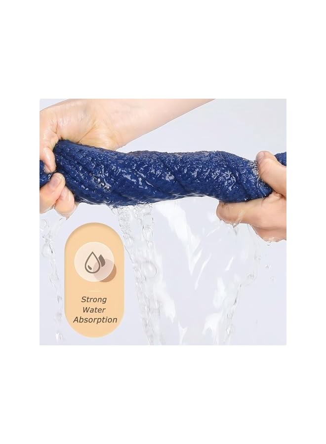 The Bros Soft Bath Towels Set, Fleece Twin Bath Towels for Bathroom, Home, Hotel, Spa, Beach, Pool, Gym (70X140cm Blue) - Image 3