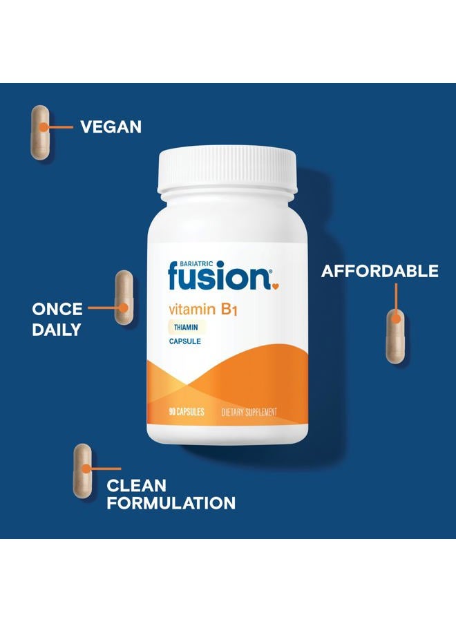 Bariatric Fusion Vitamin B1(Thiamine) for Bariatric Surgery Patients Including Gastric Bypass & Sleeve Gastrectomy, Easy to Swallow Capsule, 90 Count - Image 3