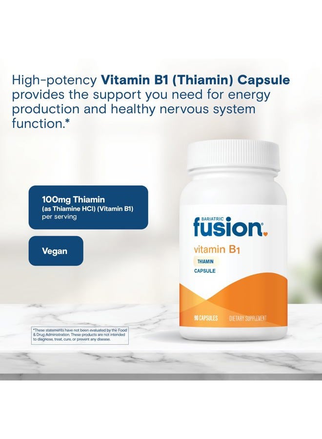 Bariatric Fusion Vitamin B1(Thiamine) for Bariatric Surgery Patients Including Gastric Bypass & Sleeve Gastrectomy, Easy to Swallow Capsule, 90 Count - Image 5