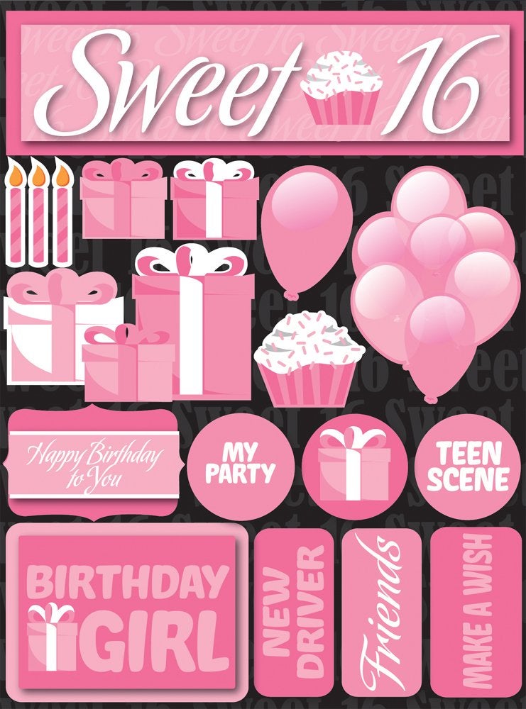 Reminisce Signature Series 3-Dimensional Sticker, Sweet 16 - Image 2