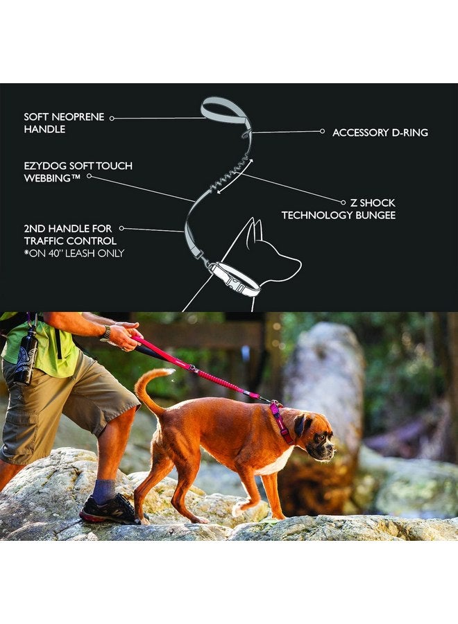 إيزي دوج مقود EzyDog ZERO SHOCK - أفضل مقود للكلاب يمتص الصدمات، ومقود للتحكم والتدريب (48 بوصة، أسود) - Image 2