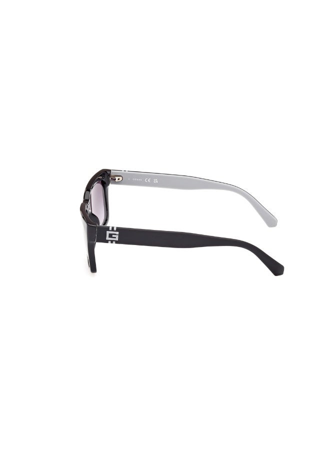 GUESS Gu00121 Rectangular Injected Sunglasses For men size 56, Shiny Black - Image 2