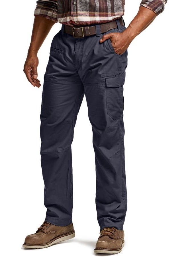 CQR Men's Winter Tactical Pants, Thermal Hiking Work Pants, Outdoor Fleece Lined Snow Ski Cargo Pants, Ouray Cargo Police Navy, 30W x 32L - Image 1