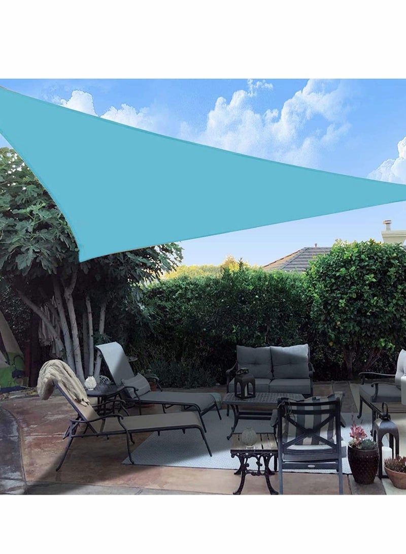 SOLARAE شراع ظل خارجي مقاوم للماء مثلث لحجب الشمس لحديقة وفناء، حديقة خلفية (118"X118"X118"، أزرق بحيرة) - Image 3