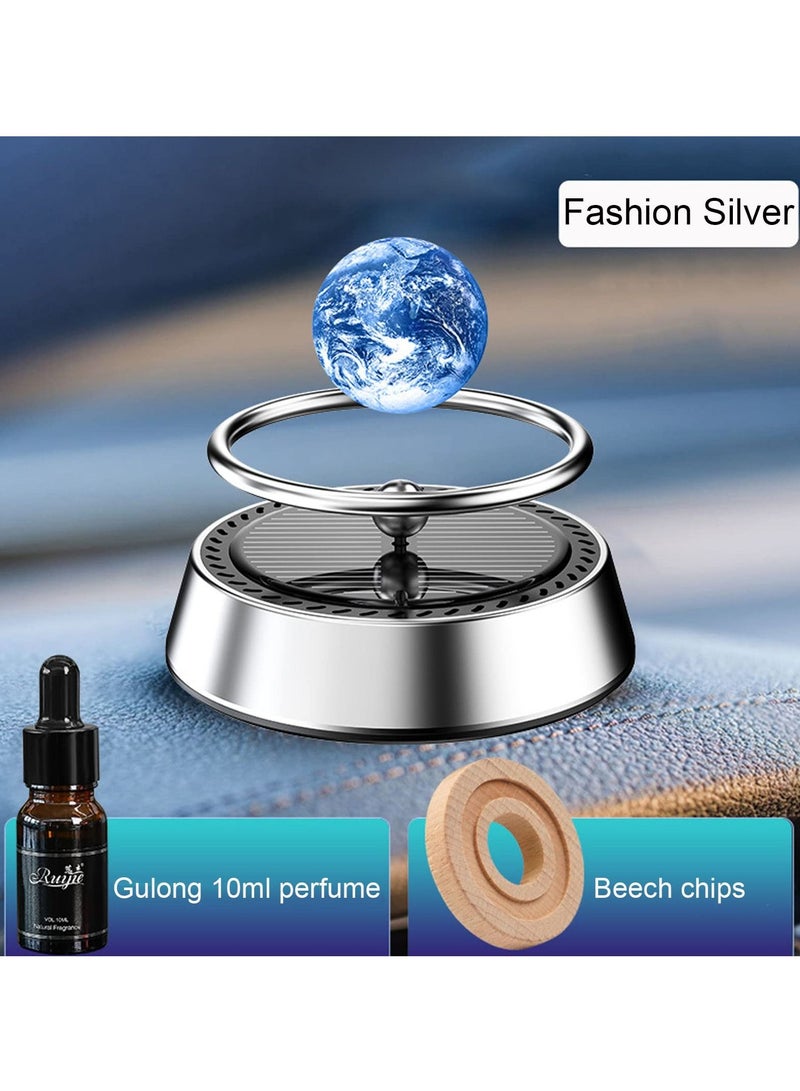 شو وو SYOSI Car Air Freshener, Aromatherapy Diffuser Solar Rotating Freshener Interior Decor Natural Long-lasting Fragrance - Image 5
