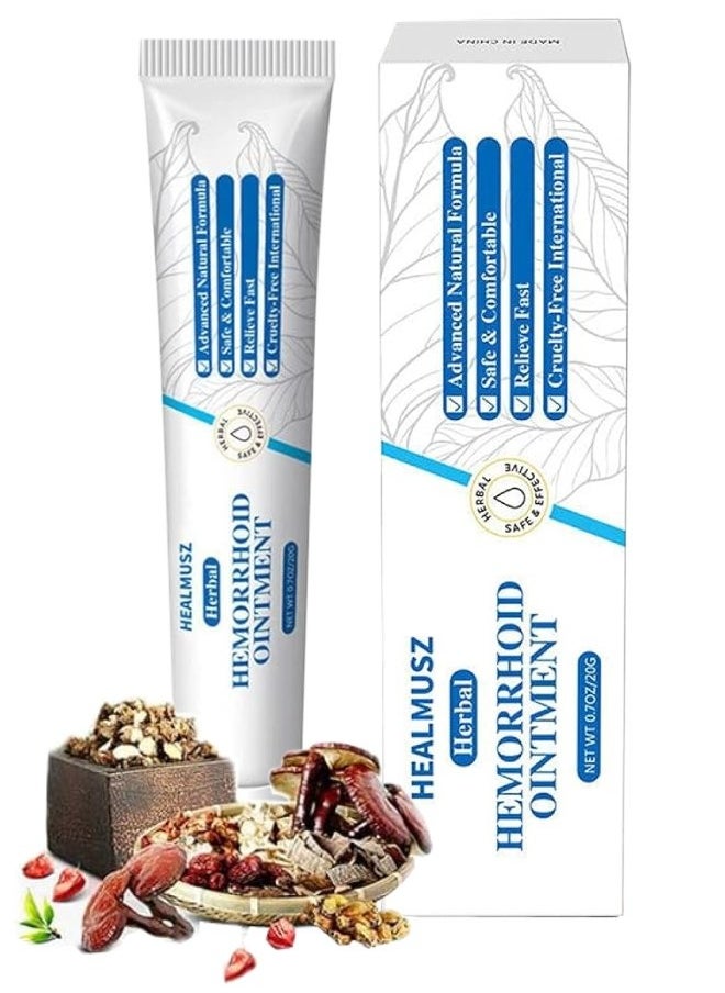 HEALMUSZ - مرهم البواسير علاج البواسير مرهم البواسير والشق مرهم سريع الإغاثة كريم البواسير تركيبة شفاء علاج سريع المفعول مرهم أعراض البواسير 20 جرام - Image 1
