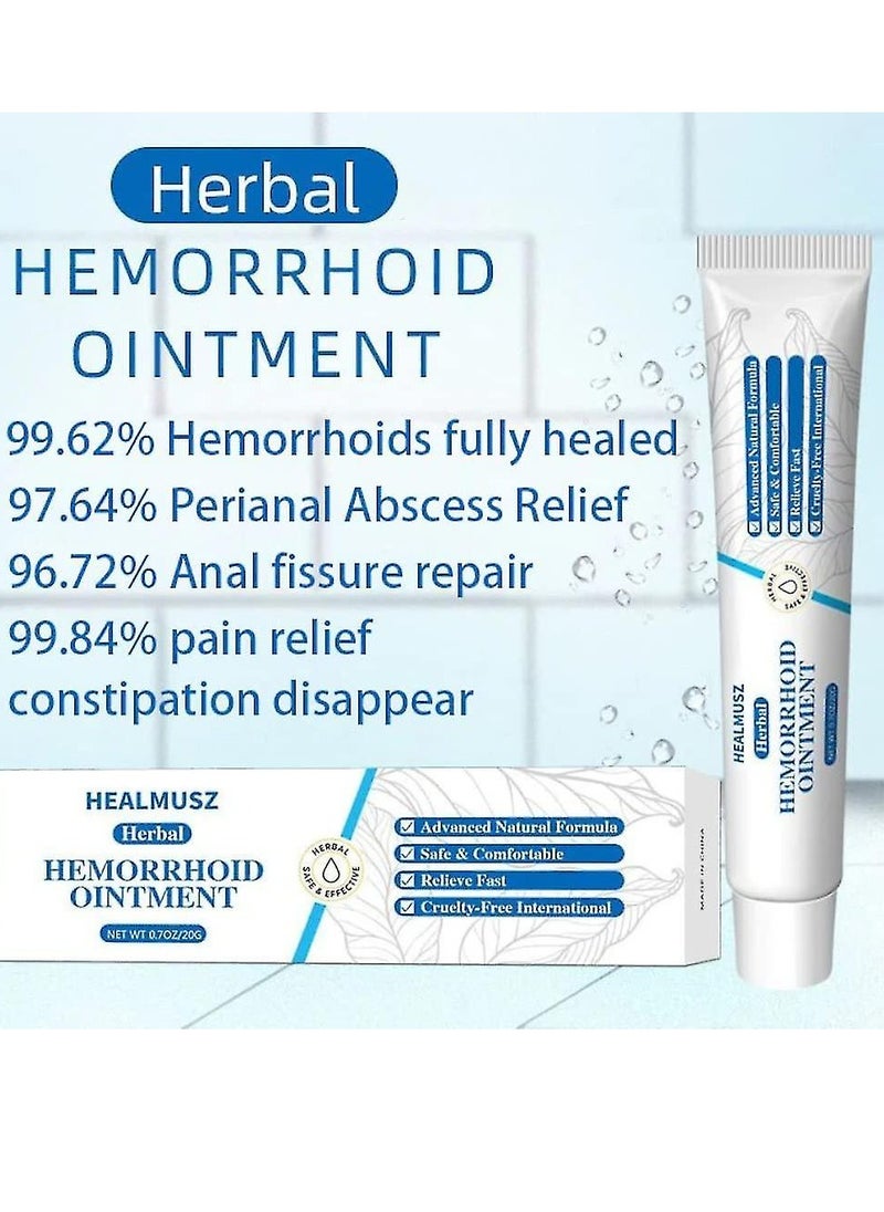 HEALMUSZ - مرهم البواسير علاج البواسير مرهم البواسير والشق مرهم سريع الإغاثة كريم البواسير تركيبة شفاء علاج سريع المفعول مرهم أعراض البواسير 20 جرام - Image 1