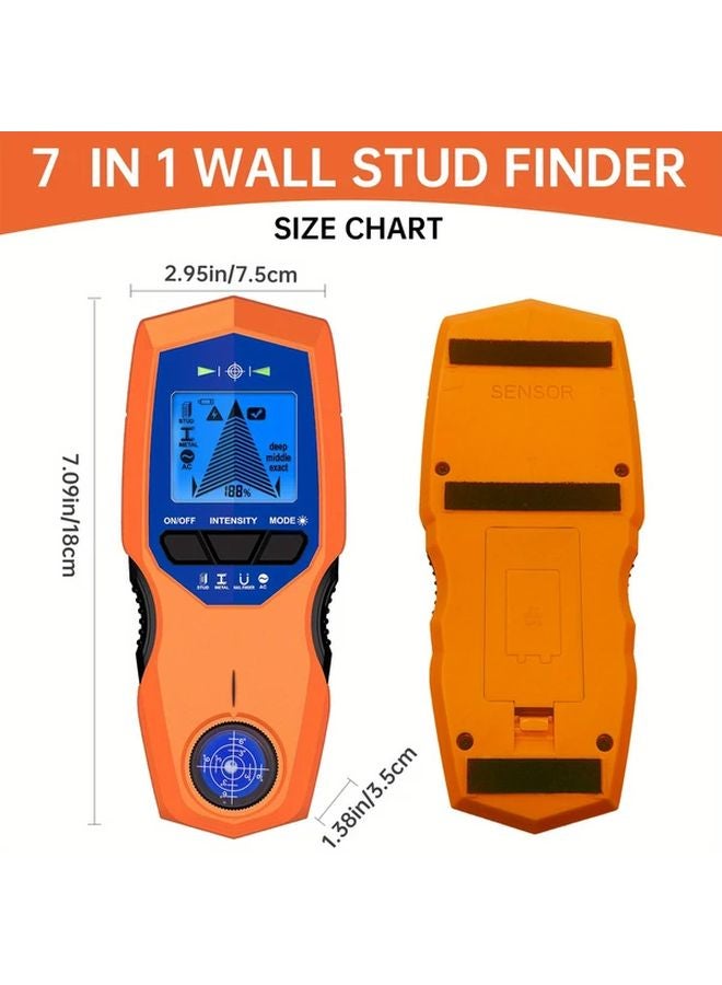 Green 7 In 1 Stud Finder With Leveling Bubble AC Wire Detection Deep Scan 2 36 Inch - Image 3