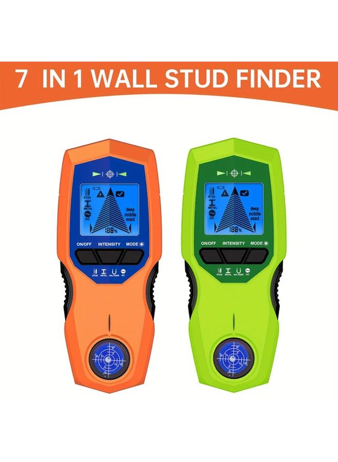 Green 7 In 1 Stud Finder With Leveling Bubble AC Wire Detection Deep Scan 2 36 Inch - Image 2