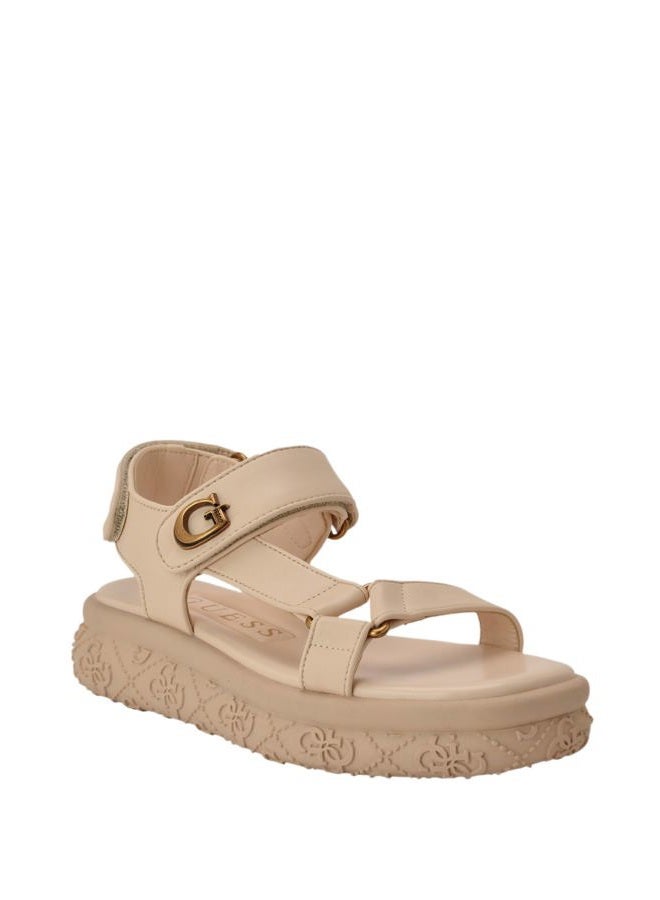 GUESS Women's Lanara Sandal, Ivory 150, 39.5 EU - Image 1