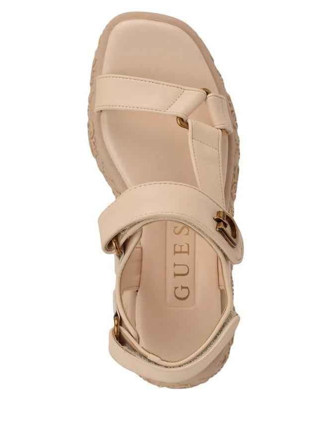 GUESS Women's Lanara Sandal, Ivory 150, 39.5 EU - Image 4