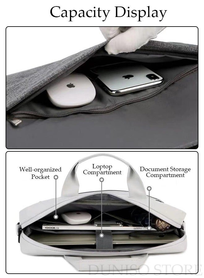 DUNISO Laptop Bag Lightweight Computer Bag Travel Business Briefcase Water Resistance Shoulder Messenger Bag Crossbody Bag for Men and Women Work Office - Image 3
