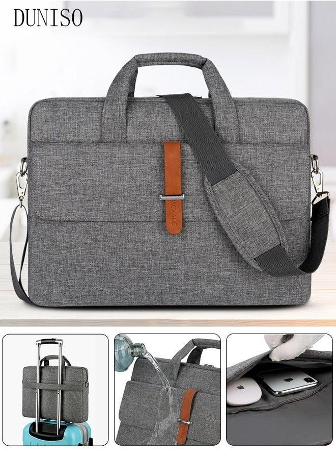 DUNISO Laptop Bag Lightweight Computer Bag Travel Business Briefcase Water Resistance Shoulder Messenger Bag Crossbody Bag for Men and Women Work Office - Image 1