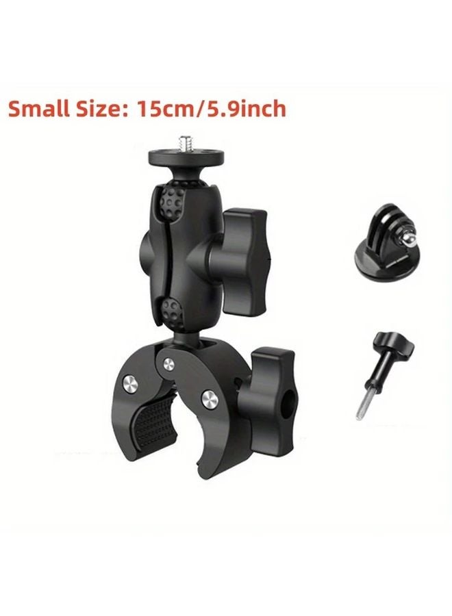 طول قصير 5.91 بوصة حامل كاميرا دراجة نارية حامل دراجة حامل مقود لـ Insta360 X5 X4 DJI OSMO Action 5 Pro - Image 1