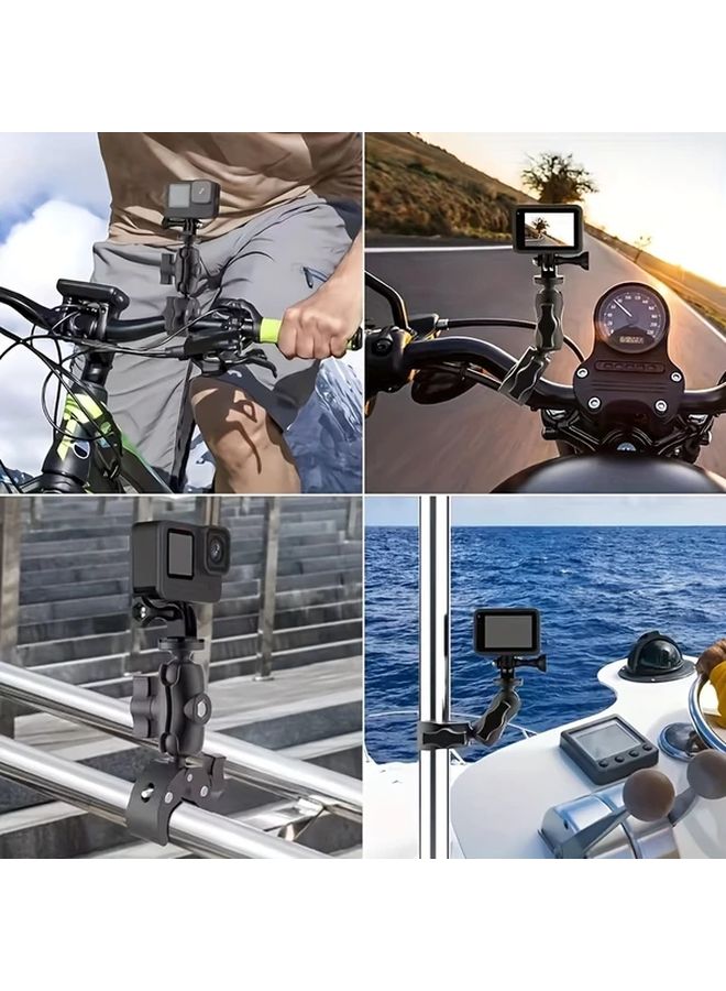 طول قصير 5.91 بوصة حامل كاميرا دراجة نارية حامل دراجة حامل مقود لـ Insta360 X5 X4 DJI OSMO Action 5 Pro - Image 5