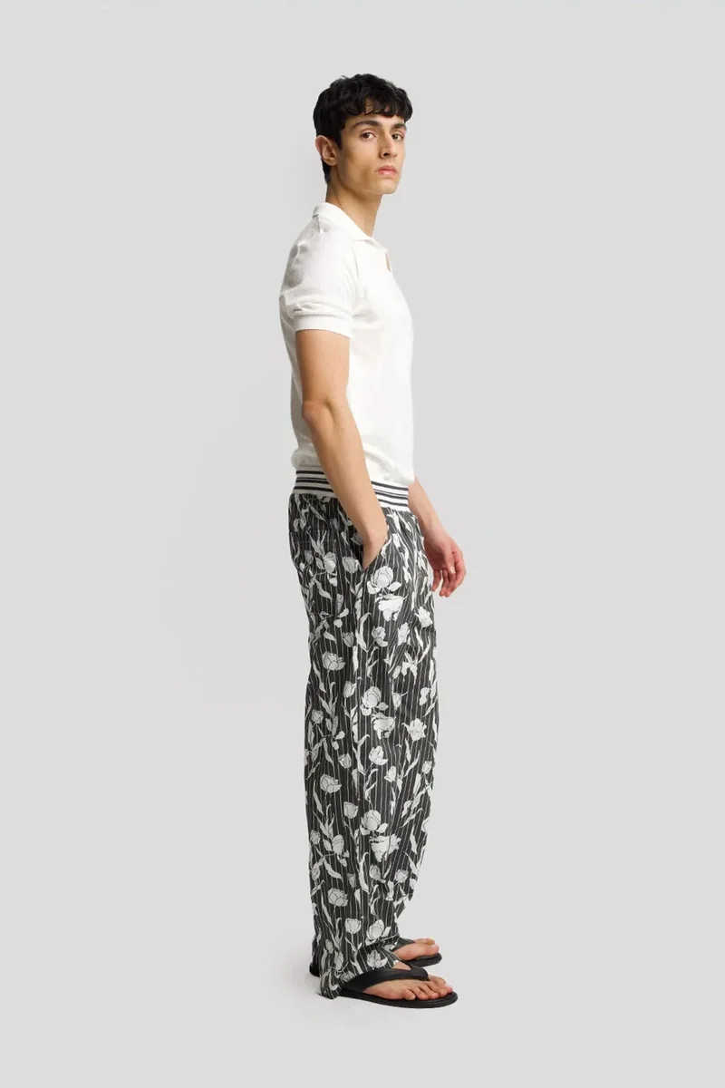 Giesto Multicolor GIESTO Men's Cotton Floral Knit Pants for Men | Best Price UAE