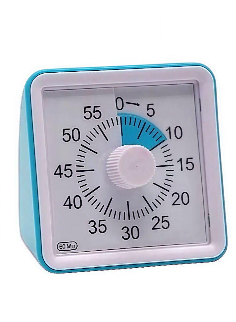 60-Minute Visual Timer, Classroom Classroom Timer, Countdown Timer for Kids and Adults, Time Management Tool for Teaching (Blue & Blue) - Image 1