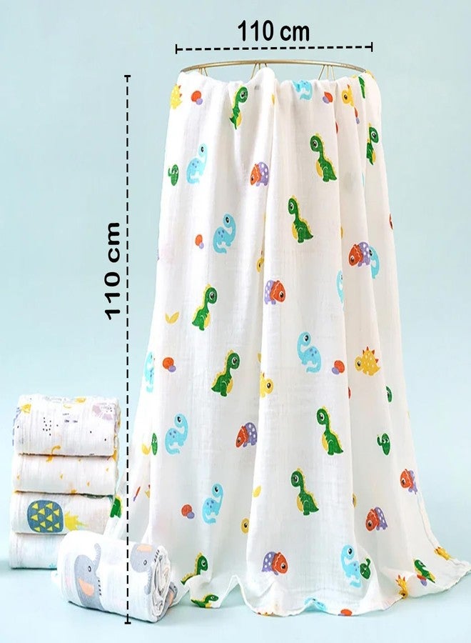 FIMALIA Cuddlez Swaddle for New Born Baby 100% Soft Cotton Muslin | Lightweight, Breathable & Skin-Friendly Multipurpose Swaddlers Wrap (Size: 110 x110 cm) (Pack of 2) - Image 2
