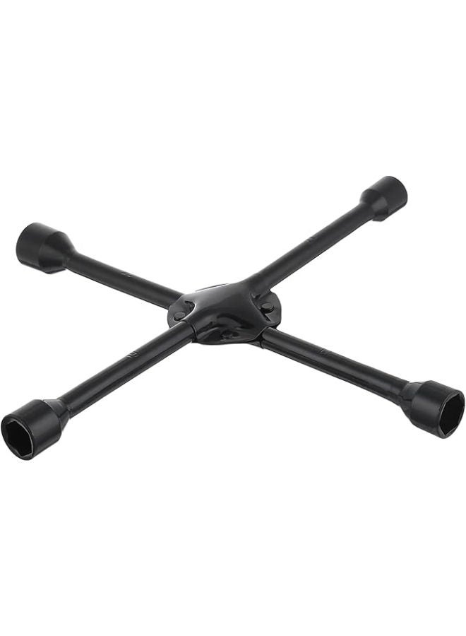 Metric 4-Way Lug Wrench for Car with support - Black - Image 2
