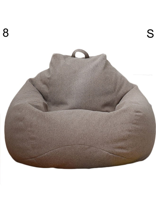 Generic Solid Colour Cloth Lazy Lounger Bean Bag Cover Brown 
